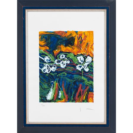 MARIO SCHIFANO, Serigrafia materica a colori