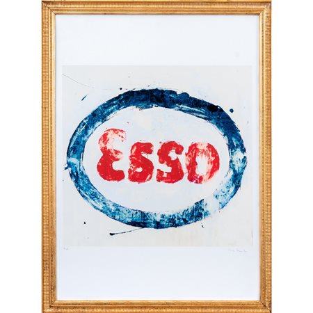 MARIO SCHIFANO, Esso, Serigrafia materica a colori