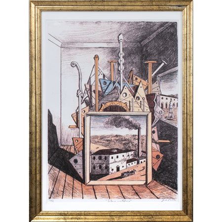 GIORGIO DE CHIRICO, Litografia a colori