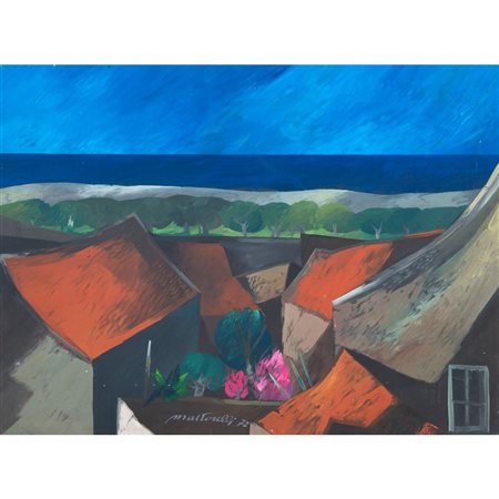 GIGI MARTORELLI, Paesaggio siciliano, Olio su tela