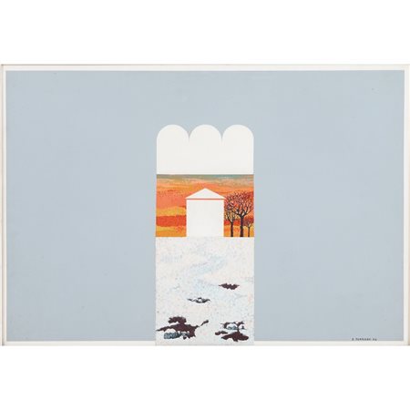 ELIO TORRIERO, Inverno, Olio su cartone