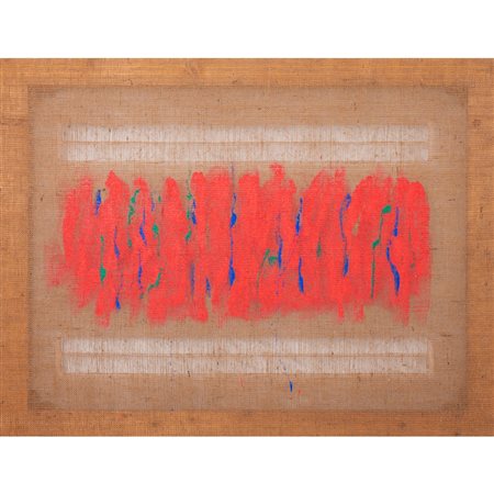 SALVATORE EMBLEMA, Terre colorate su tela di juta