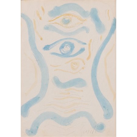 VIRGILIO GUIDI, Senza titolo, Acquarello e grafite su carta