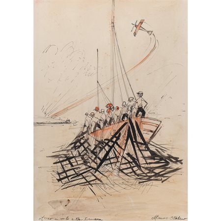 MIMMO CATALANO, Tecnica mista su carta