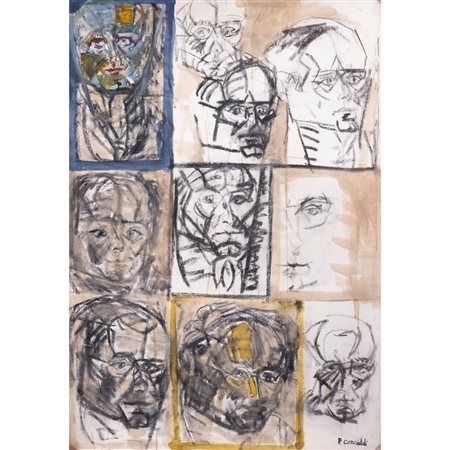 PINO CONCIALDI, Tecnica mista su cartoncino