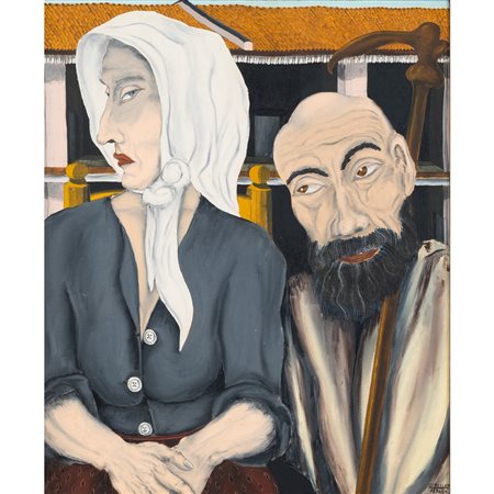 EDOARDO BELLODI, La confidenza, Olio su tela