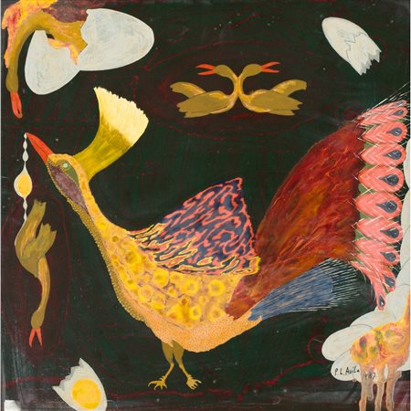 PABLO LUIS ÁVILA, Pavone carnivoro, Smalto su carta