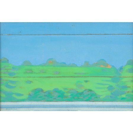 SANTI ALLERUZZO, Olio su tela applicato su cartone