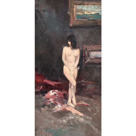 UBALDO BALLERINI, Intimità, Olio su tavola