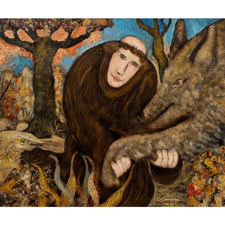 RAIMONDO CARDELLI, Fratello Lupo, Olio su tela