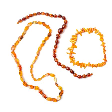 TRE COLLANE in ambra