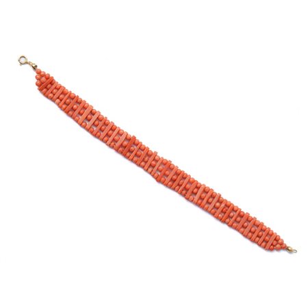 BRACCIALE in oro giallo 18 KT e corallo