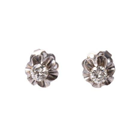 ORECCHINI in oro bianco 18 KT con brillanti