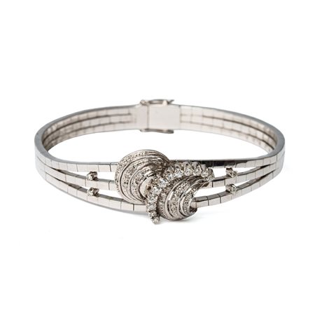 BRACCIALE in oro bianco 18 KT con diamanti