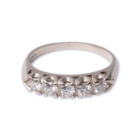 VERETTA in oro bianco 9 KT con brillanti