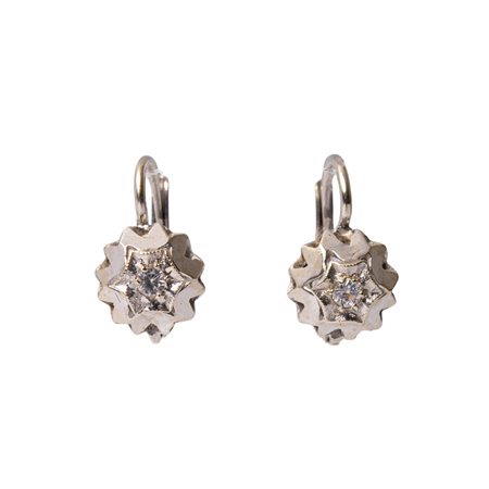 ORECCHINI in oro bianco 18 KT con brillanti