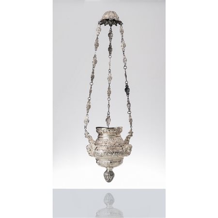 OFFICINE ITALIANE SECONDA METÀ XIX SECOLO, Lampada votiva