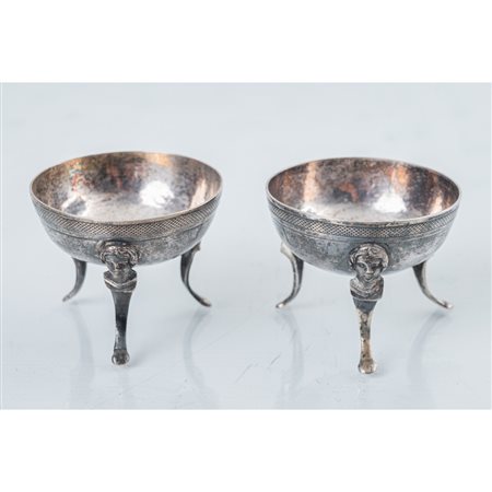 OFFICINE NAPOLETANE SECONDO QUARTO XIX SEC., Coppia saliere