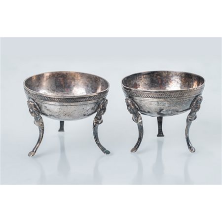 OFFICINE NAPOLETANE SECONDO QUARTO XIX SEC., Coppia saliere