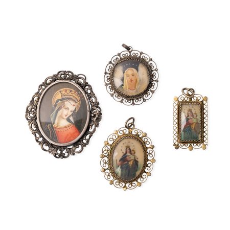 TRE PENDENTI E PENDENTE/SPILLA