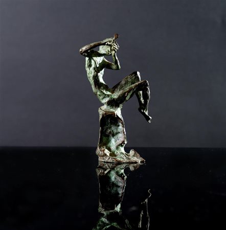 Augusto Murer (Piè Falcade 1922 - Padova 1985) , "Fauno con flauto".