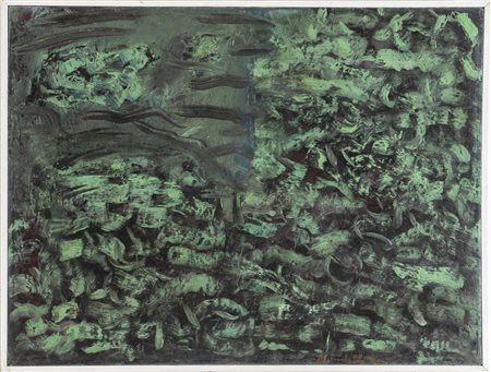 Pompilio Mandelli (Luzzara 1912 - Bologna 2006), “Paesaggio”, 1977.