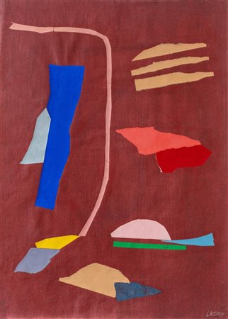 André Lanskoy (Mosca 1902 - Parigi 1976), "Composizione in rosso".