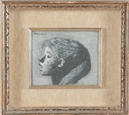 Xavier Bueno (Vera de Bidasoa 1915 - Fiesole 1979), "Profilo di ragazza".