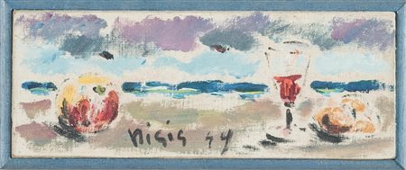 Filippo De Pisis (Ferrara 1896 - Milano 1956), "Natura morta", 1949.