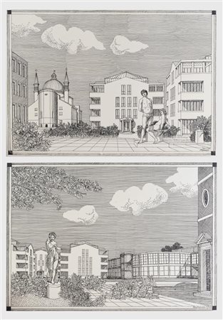 Carlo Aymonino (Roma 1926 - 2010), “II” e “V”, 1999.