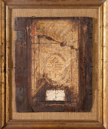 Antonio Minezzi (Modena 1939), "De re aedificatoria" dal ciclo "Della città ideale", 1991.