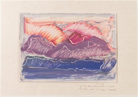 Andrea Raccagni (Imola 1921 - 2005), "Tramonto rosso", 1969.