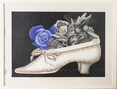 Concetto Pozzati (Vo' 1935 - 2017), "Natura morta", 1970.