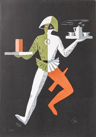 Severo Pozzati detto Sepo (Comacchio 1895 - Bologna 1983), "Arlecchino".