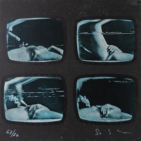 Mario Schifano (Homs 1934 - Roma 1998), "Sequenza erotica", Anni '70.