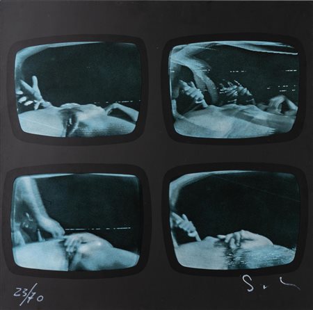 Mario Schifano (Homs 1934 - Roma 1998), "Sequenza erotica", Anni '70.