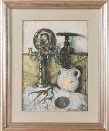 Garzia Fioresi (Vigevano 1888 - Bologna 1968), "Natura morta".