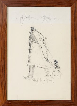 Pirro Cuniberti (Sala Bolognese 1923 - Bologna 2016), "Cosette e Jean Valjean da "I Miserabili" di Victor Hugo".