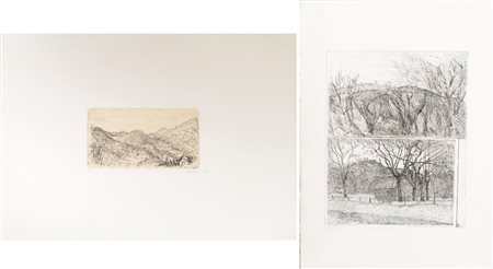 Pompilio Mandelli (Luzzara 1912 - Bologna 2006), "Paesaggi", Anni '30 del XX secolo.