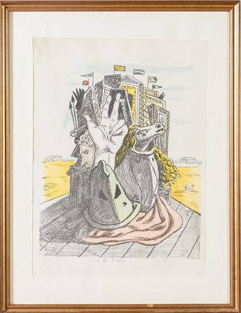 Giorgio De Chirico (Volo 1888 - Roma 1978), "Il trofeo", 1970.