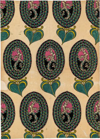 Studio di pattern a fiori in nuclei ovoidali