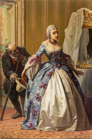 GILARDI PIER CELESTINO (ambito di)<BR>"Scena di interno aristocratica"