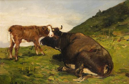 LORENZO DELLEANI<BR>Pollone (BI) 1840 - 1908 Torino<BR>"Studio dal vero" 10.9.84