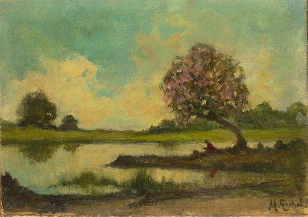 MARIO GACHET<BR>Torino 1879 - 1981<BR>"Il lago Sirio"