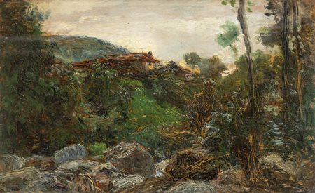 LEONARDO BISTOLFI<BR>Casale Monferrato (AL) 1859 -1933 La Loggia (TO)<BR>"Paesaggio"