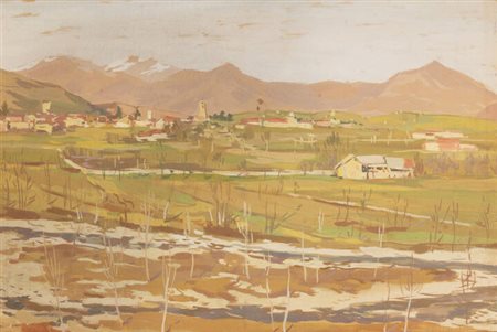 TEONESTO DEABATE<BR>Torino 1898 - 1981<BR>"Paesaggio", tra il 1938 e 1942