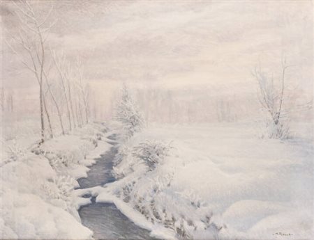 ADOLFO ROLLA<BR>Buenos Aires (Argentina) 1899 - 1967 Torino<BR>"Giornata di brina"