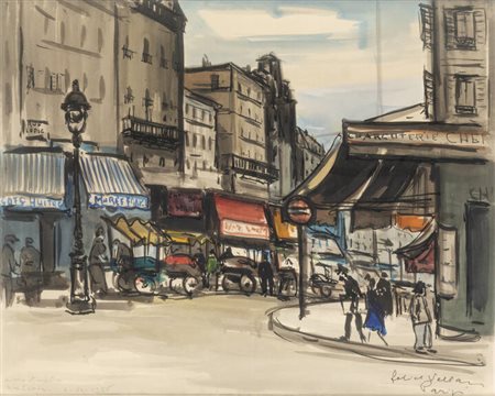 FELICE VELLAN<BR>Torino 1889 - 1976<BR>"Parigi", 1-VI-1956