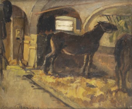 FELICE VELLAN<BR>Torino 1889 - 1976<BR>"Cascina Brunotta", 1942