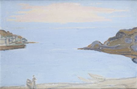 FRANCESCO MENZIO<BR>Tempio Pausania (SS) 1899 - 1979 Torino<BR>"Paesaggio marino"